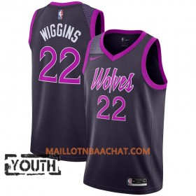 Maillot NBA Minnesota Timberwolves Andrew Wiggins 22 2018-19 Nike City Edition Violet Swingman - Enfant